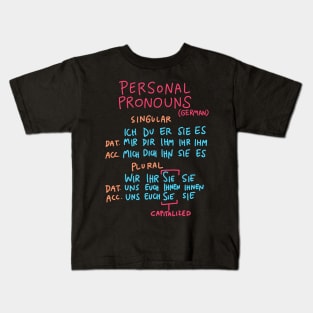 German Grammar (Pronouns) Kids T-Shirt